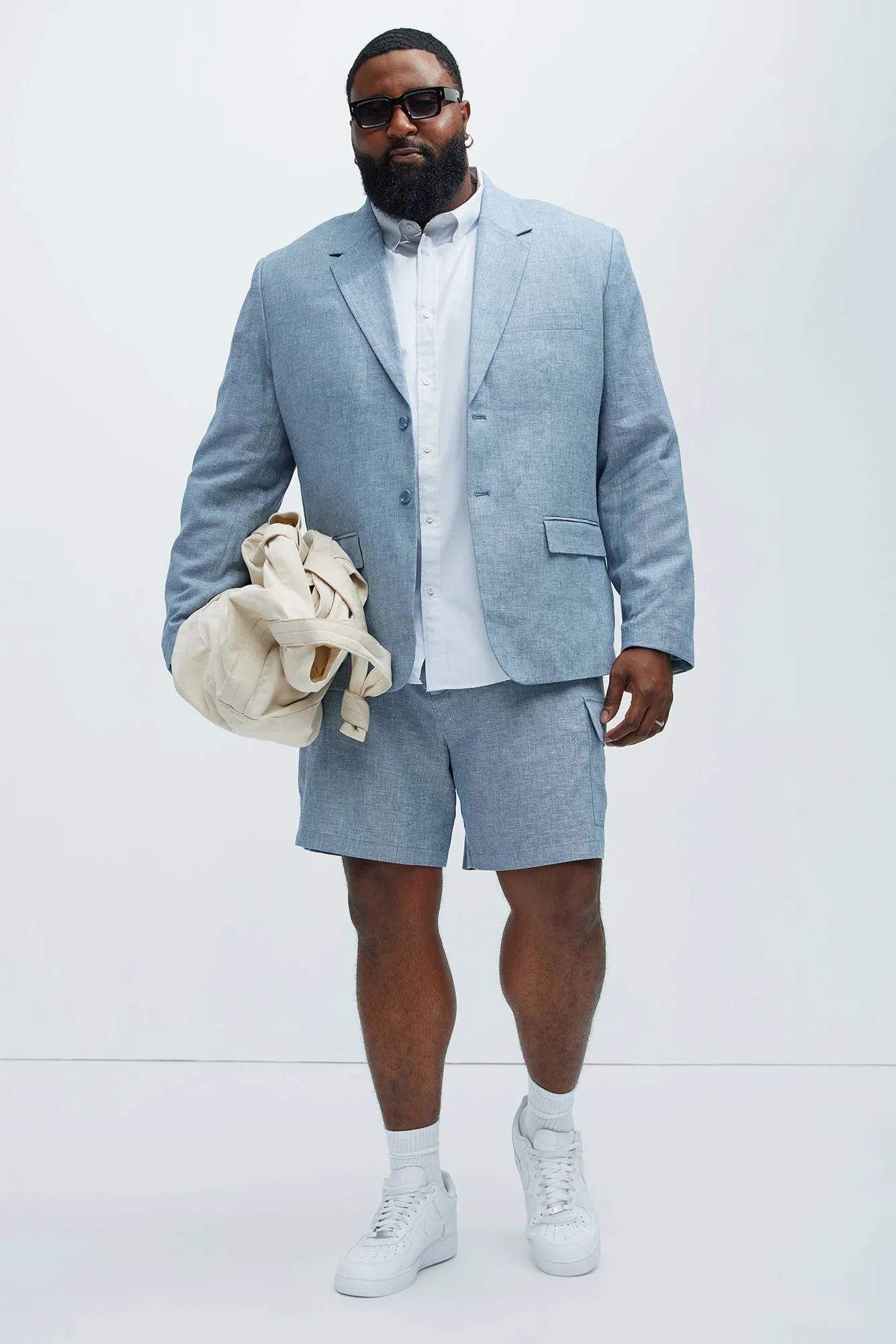 Bahamas Linen Cargo Shorts - Blue