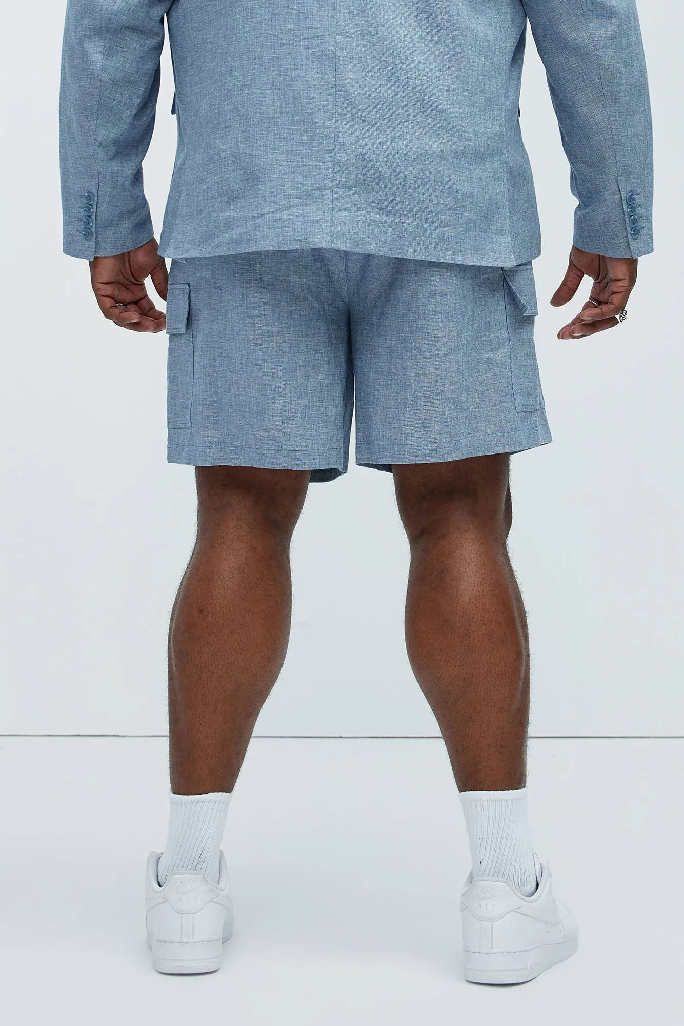 Bahamas Linen Cargo Shorts - Blue