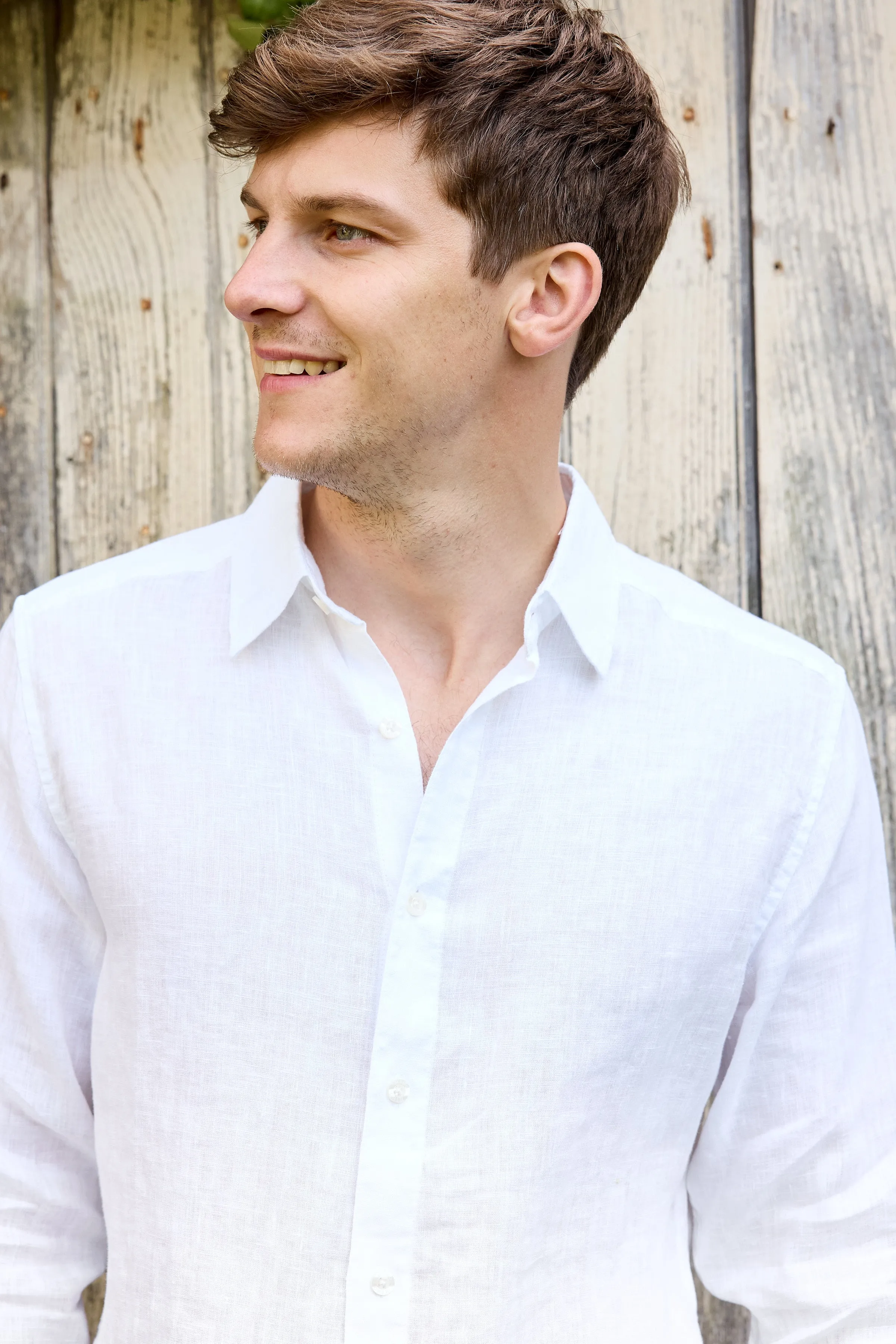Jeremy Linen Shirt - White