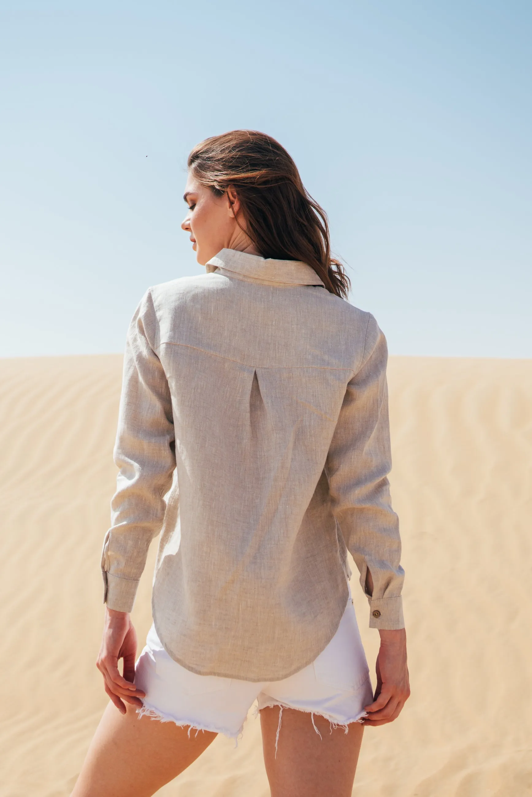 Sanni Long Sleeve Linen Shirt