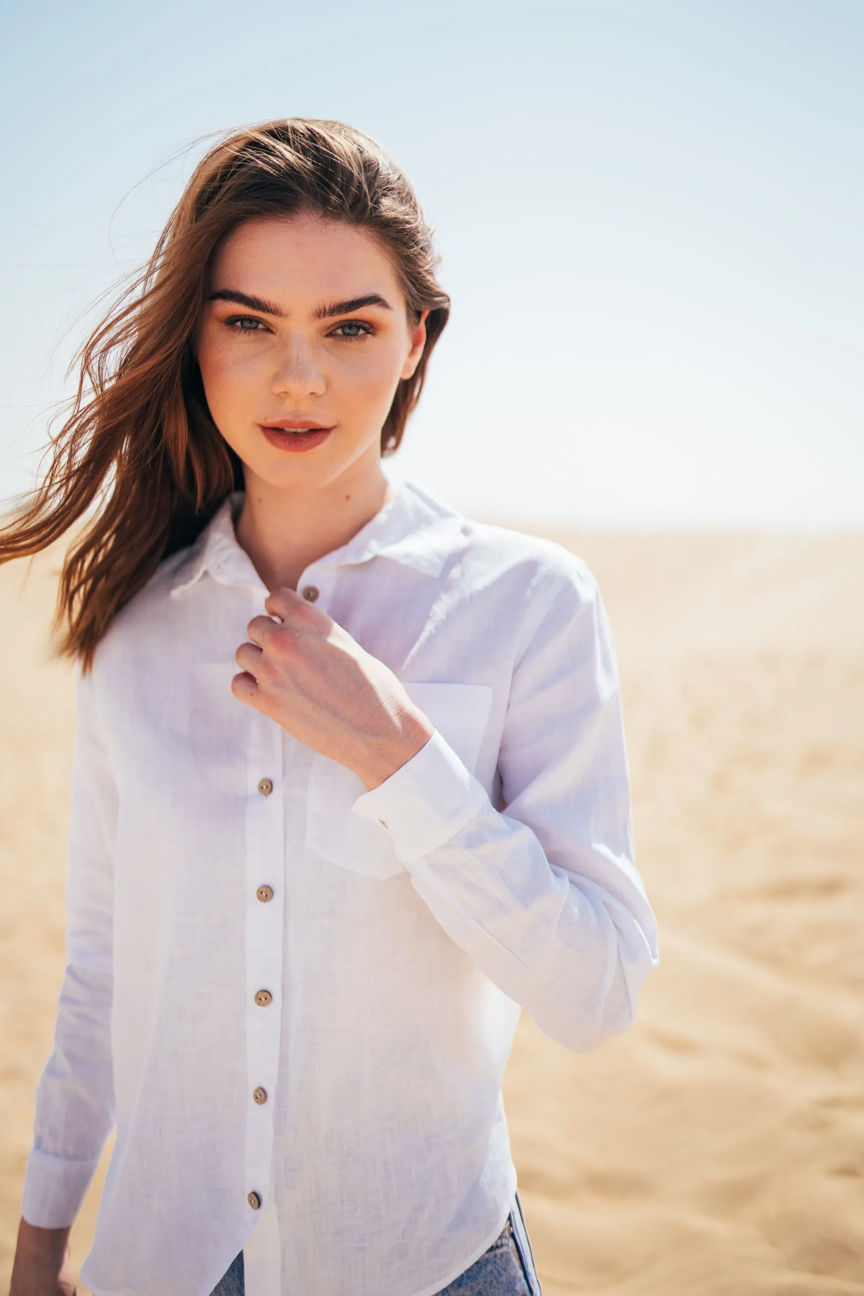 Sanni Long Sleeve Linen Shirt