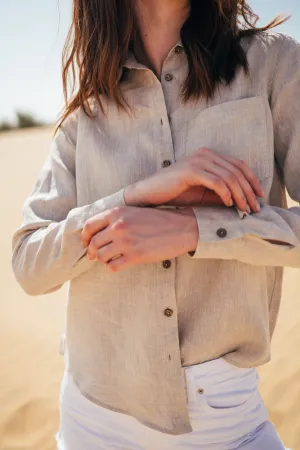 Sanni Long Sleeve Linen Shirt