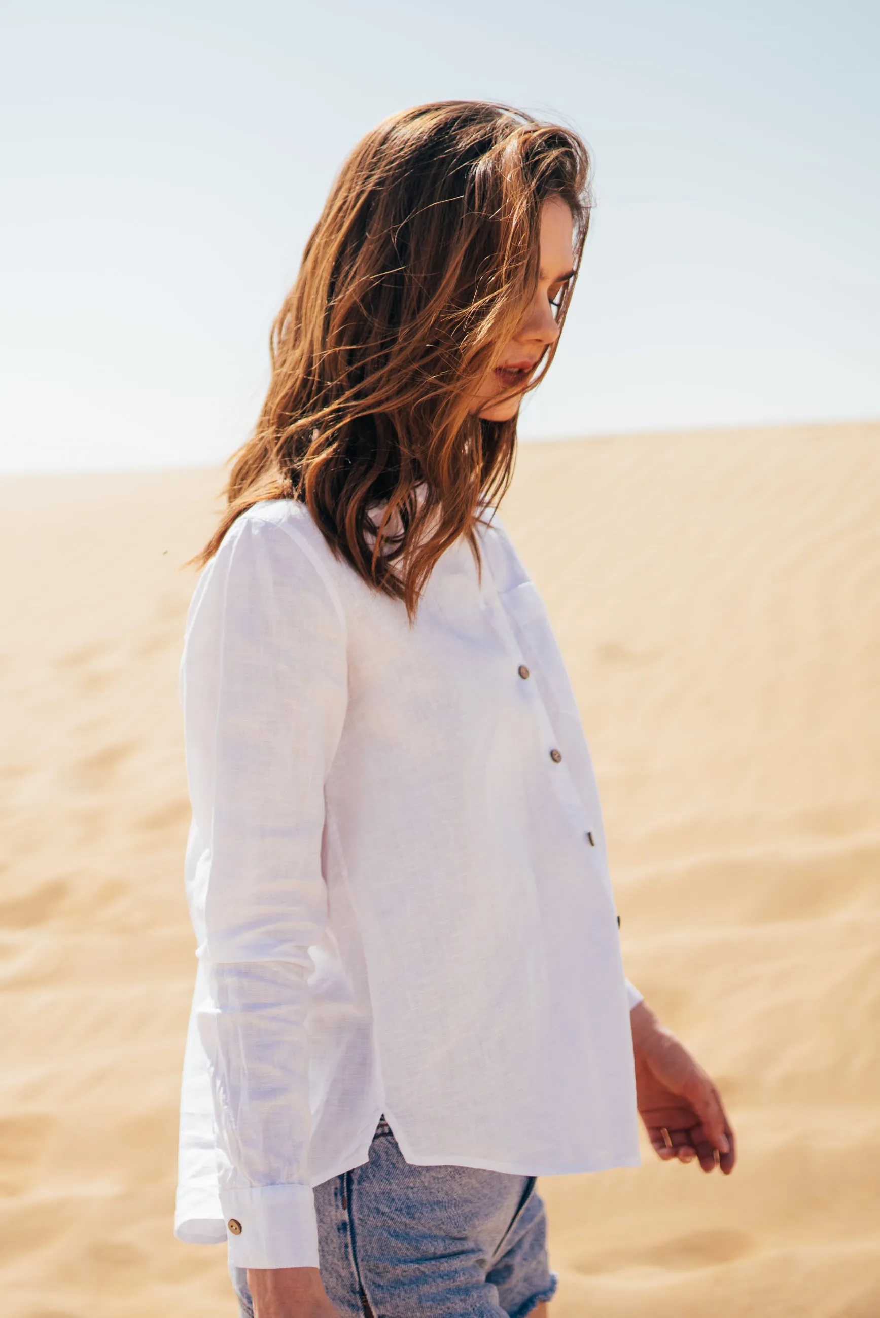 Sanni Long Sleeve Linen Shirt