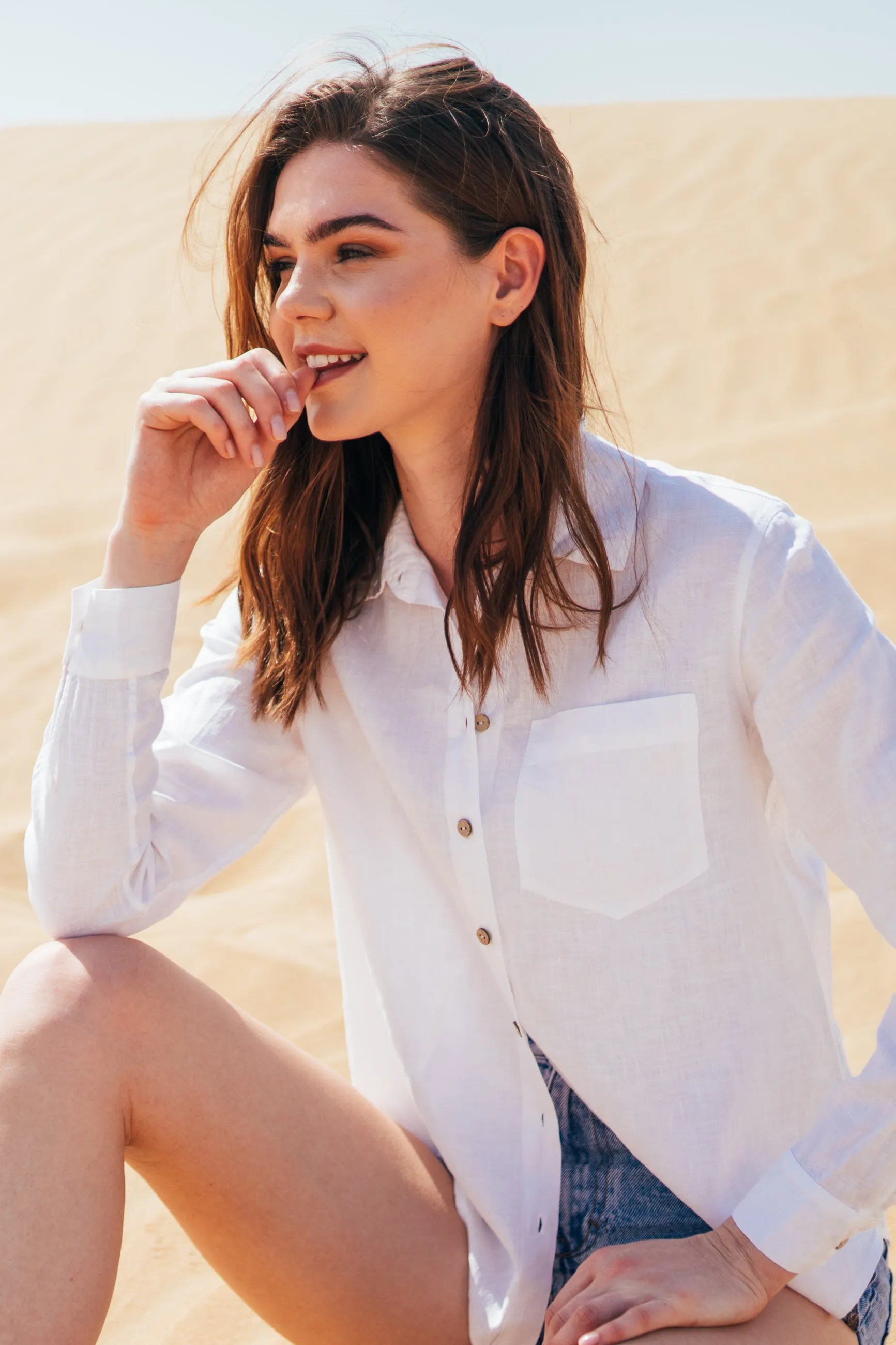 Sanni Long Sleeve Linen Shirt
