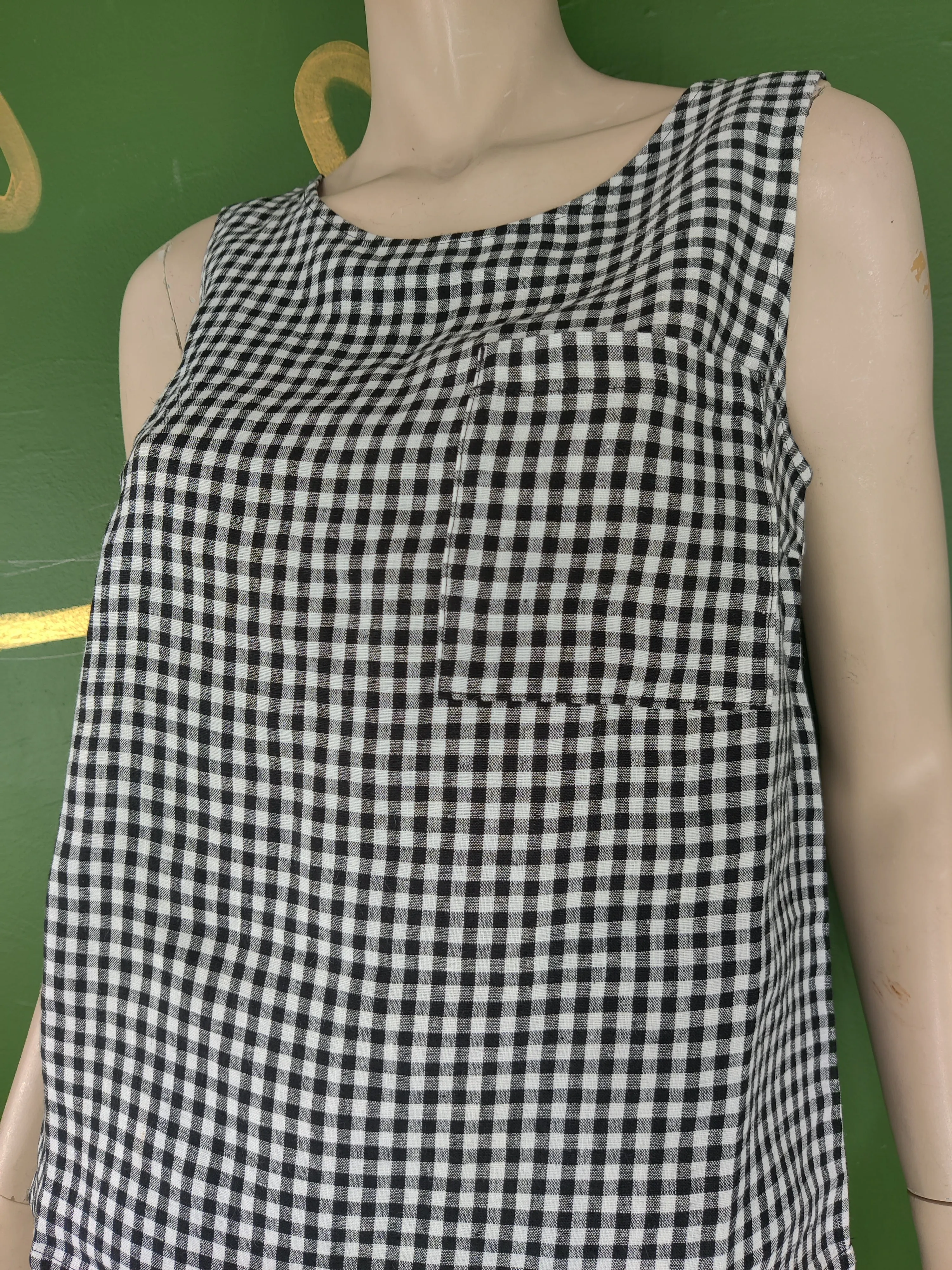 Silay Black/White Gingham Tank