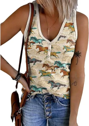 Western Cowgirl Cactus T-Shirt Vintage Western Women'S Cowgirl Horse Printed Tank Top Western Vintage Tee, 5X-Large